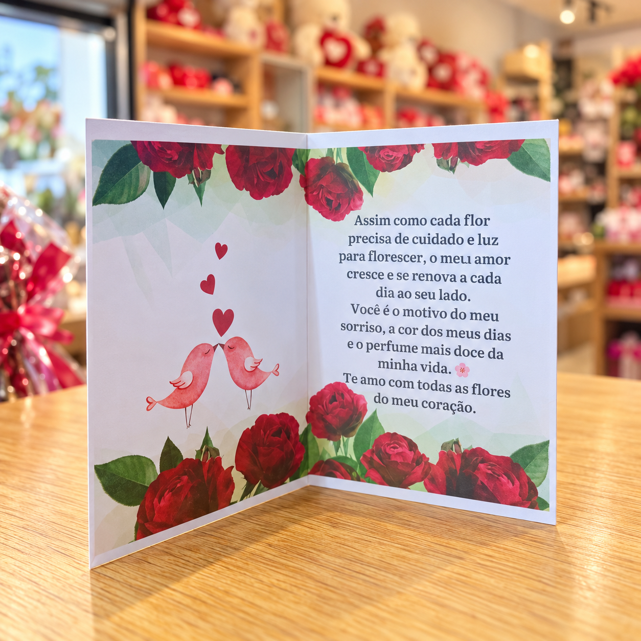 CARTÃO MEU AMOR FLORESCE POR VOCÊ