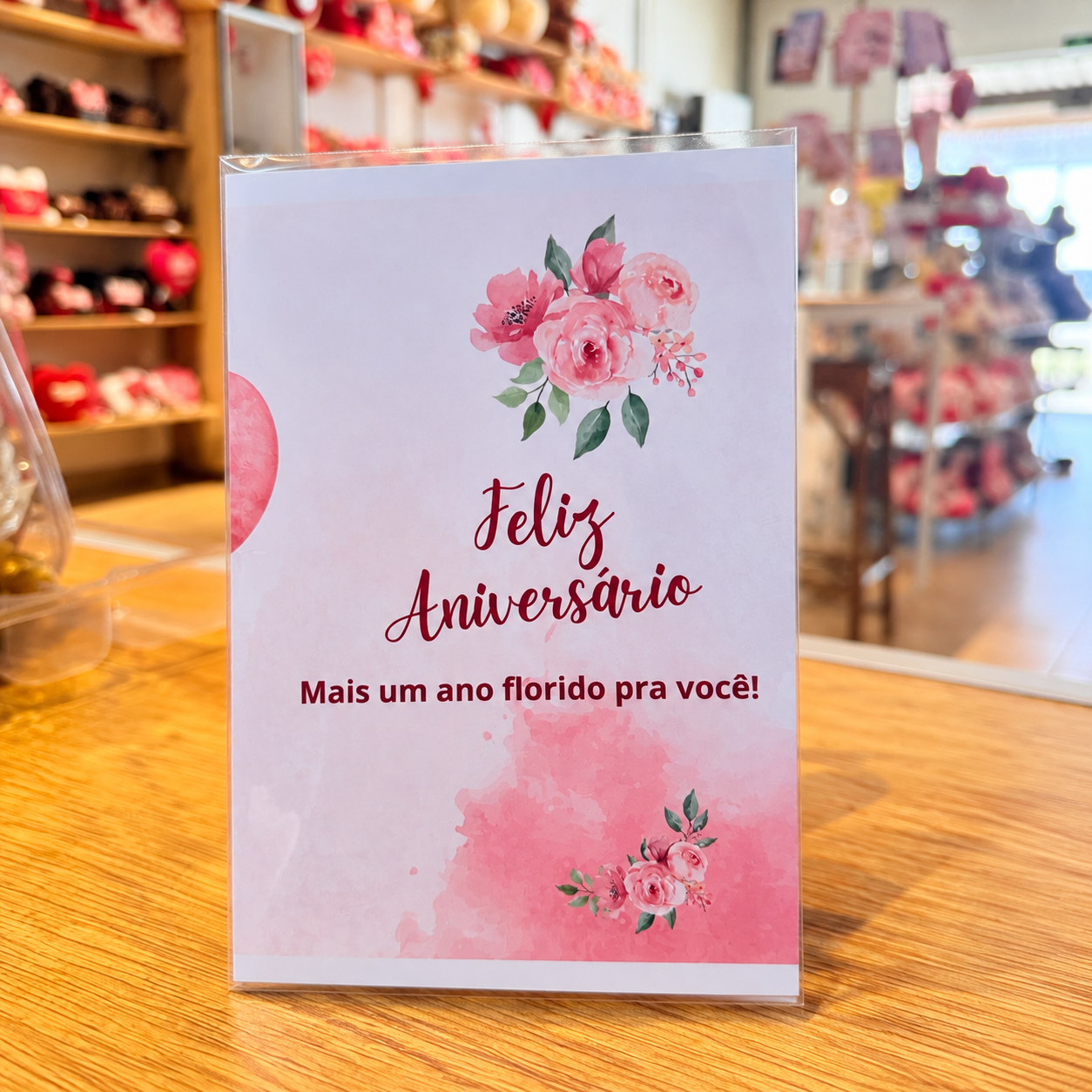 CARTÃO FELIZ ANIVERSARIO MAIS UM ANO FLORIDO PRA VOCÊ