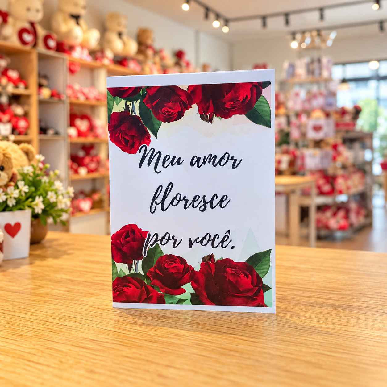 CARTÃO MEU AMOR FLORESCE POR VOCÊ