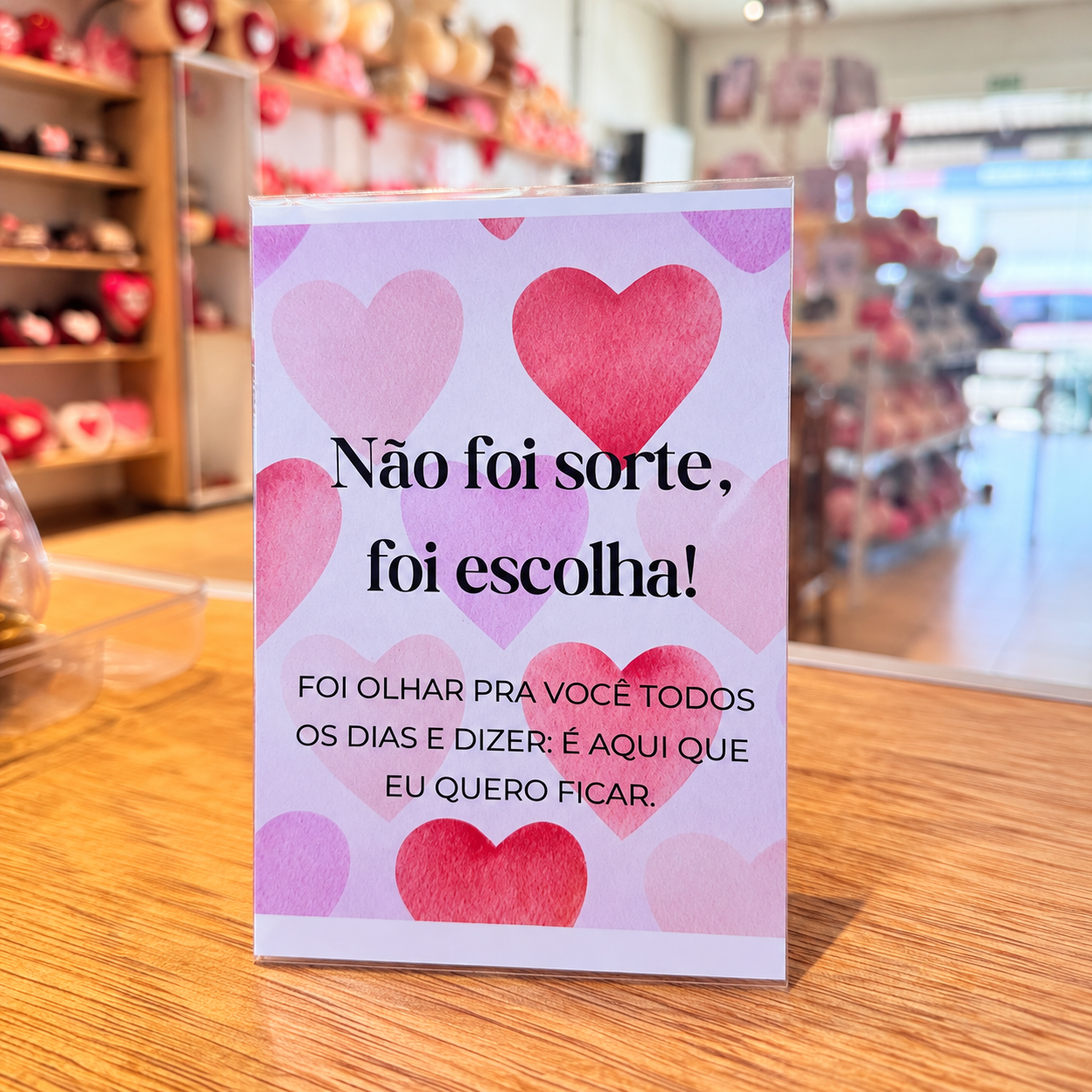 CARTÃO NÃO FOI SORTE FOI ESCOLHA