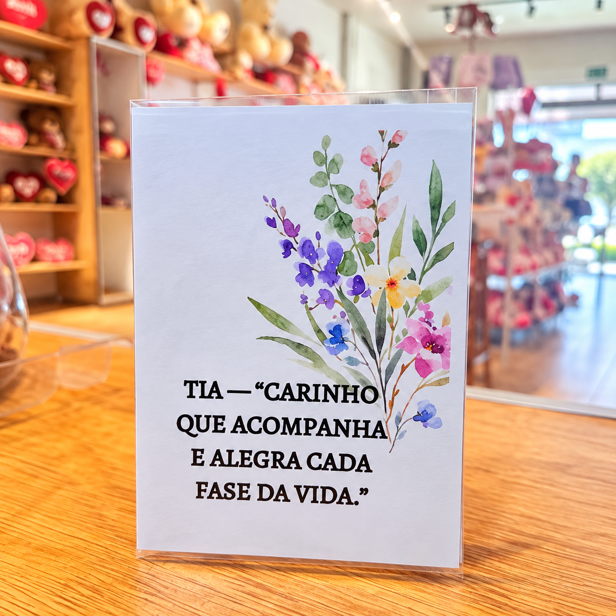 CARTÃO TIA CARINHOQUE ACOMPANHA