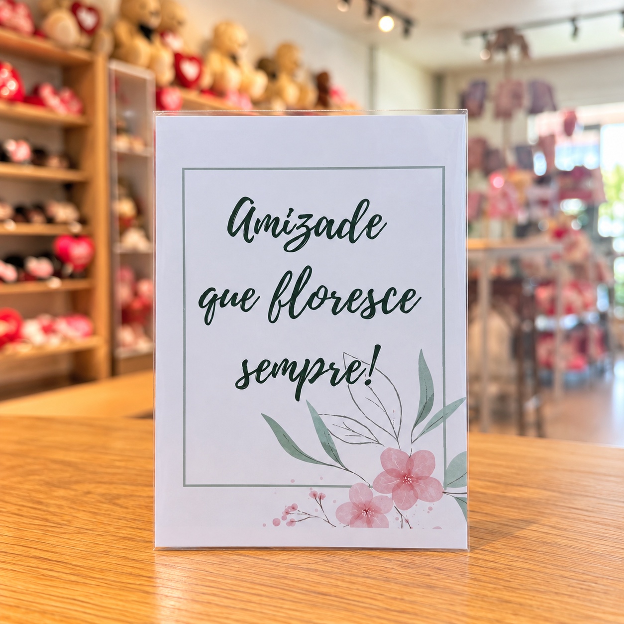 CARTÃO AMIZADE QUE FLORESCE SEMPRE